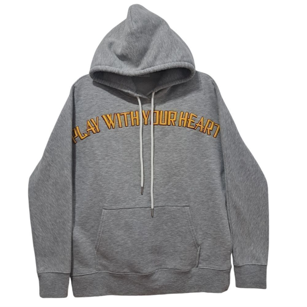 Sandro Play With Your Heart Embroidered Women Hoodie Gray Size 2